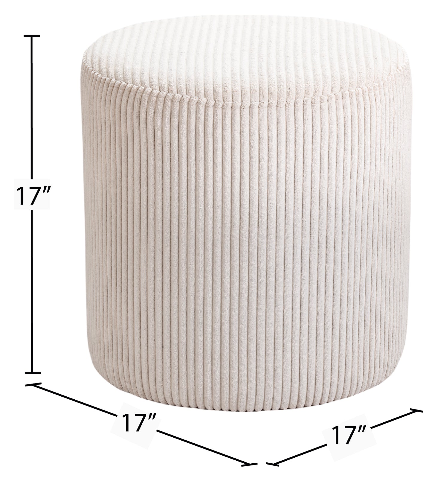 serafina beige microsuede fabric ottoman/stool beige