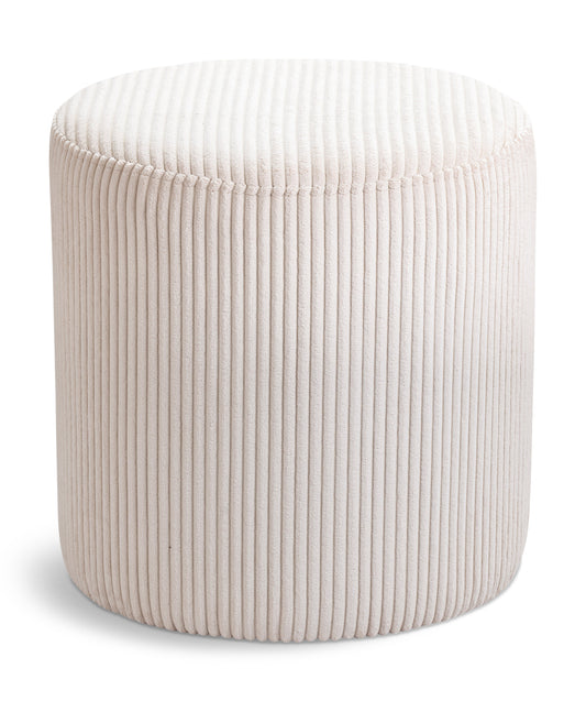 Casa Beige Microsuede Fabric Ottoman/Stool