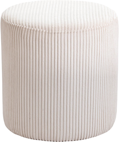 Casa Beige Microsuede Fabric Ottoman/Stool