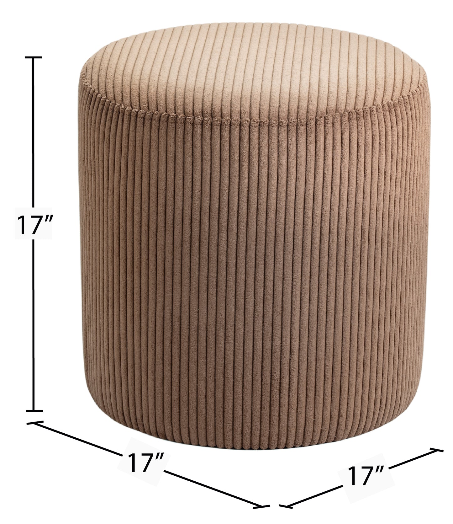 serafina brown microsuede fabric ottoman/stool brown