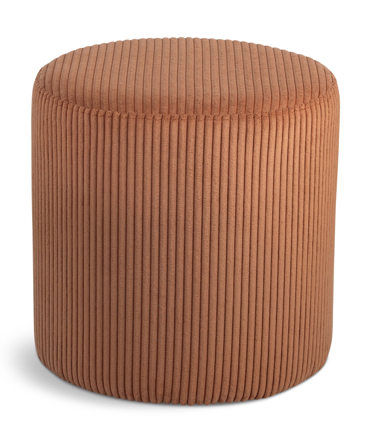 casa cognac microsuede fabric ottoman/stool