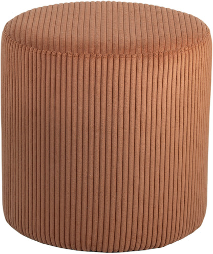 Casa Cognac Microsuede Fabric Ottoman/Stool