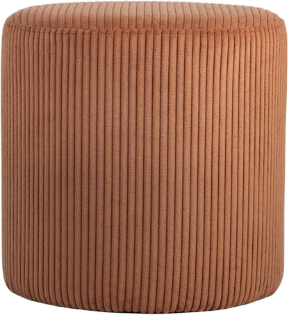 Casa Cognac Microsuede Fabric Ottoman/Stool