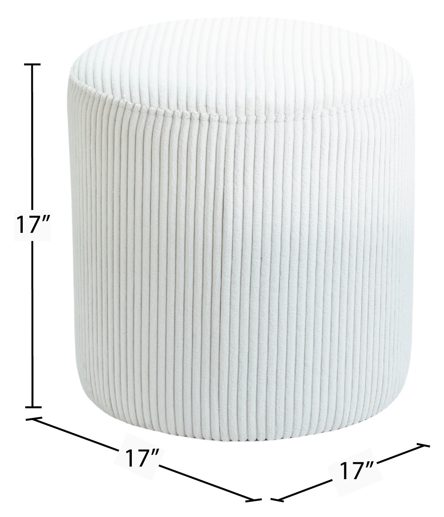 casa cream microsuede fabric ottoman/stool