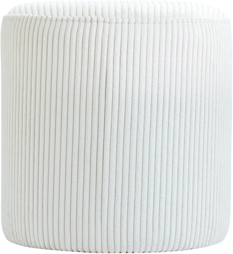 Casa Cream Microsuede Fabric Ottoman/Stool