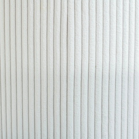 Serafina Cream Microsuede Fabric Ottoman/Stool Cream