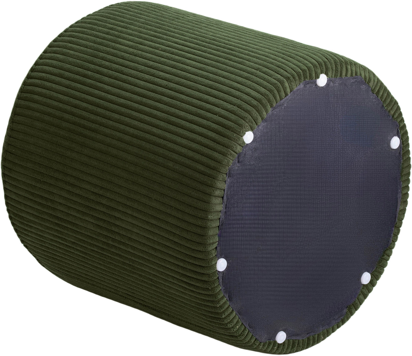 serafina green microsuede fabric ottoman/stool green