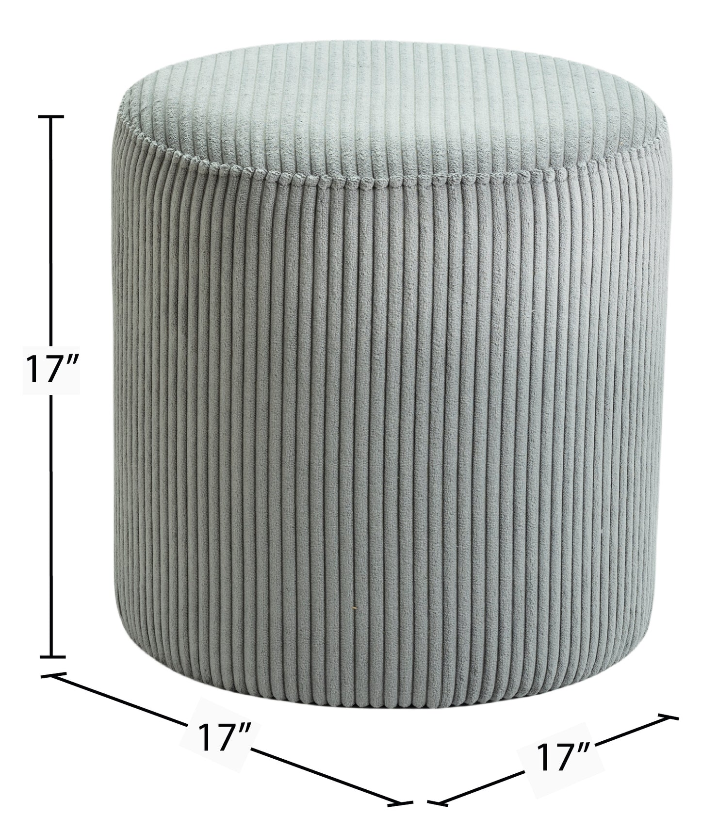 serafina grey microsuede fabric ottoman/stool grey