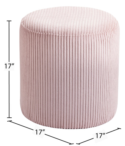 Casa Pink Microsuede Fabric Ottoman/Stool