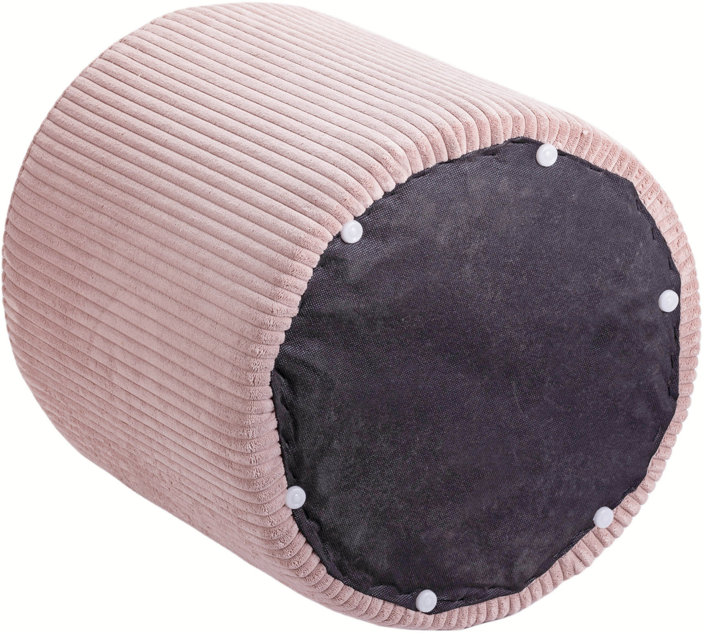 serafina pink microsuede fabric ottoman/stool pink