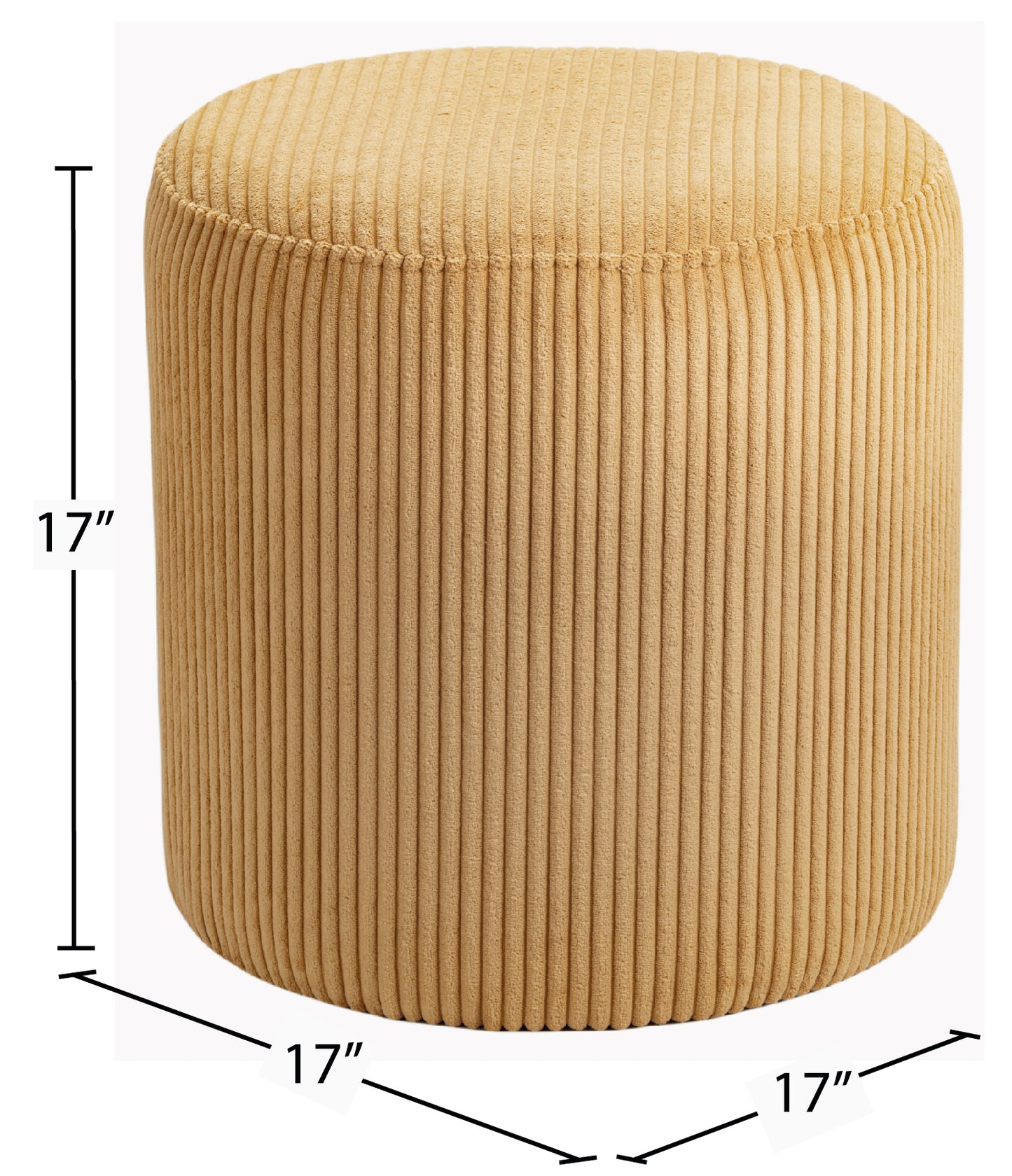 serafina yellow microsuede fabric ottoman/stool yellow