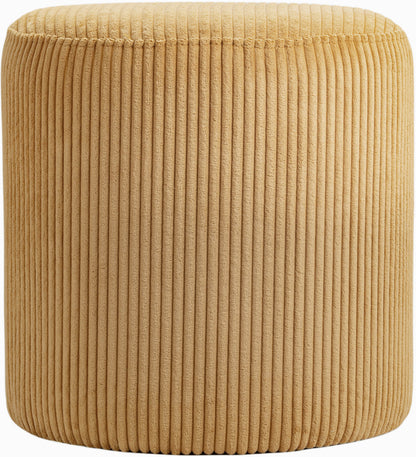 Casa Yellow Microsuede Fabric Ottoman/Stool