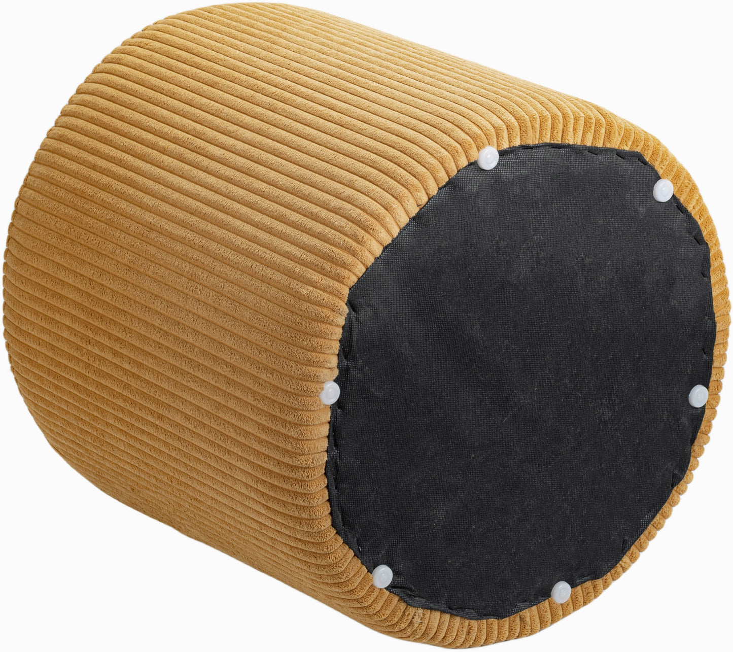 serafina yellow microsuede fabric ottoman/stool yellow