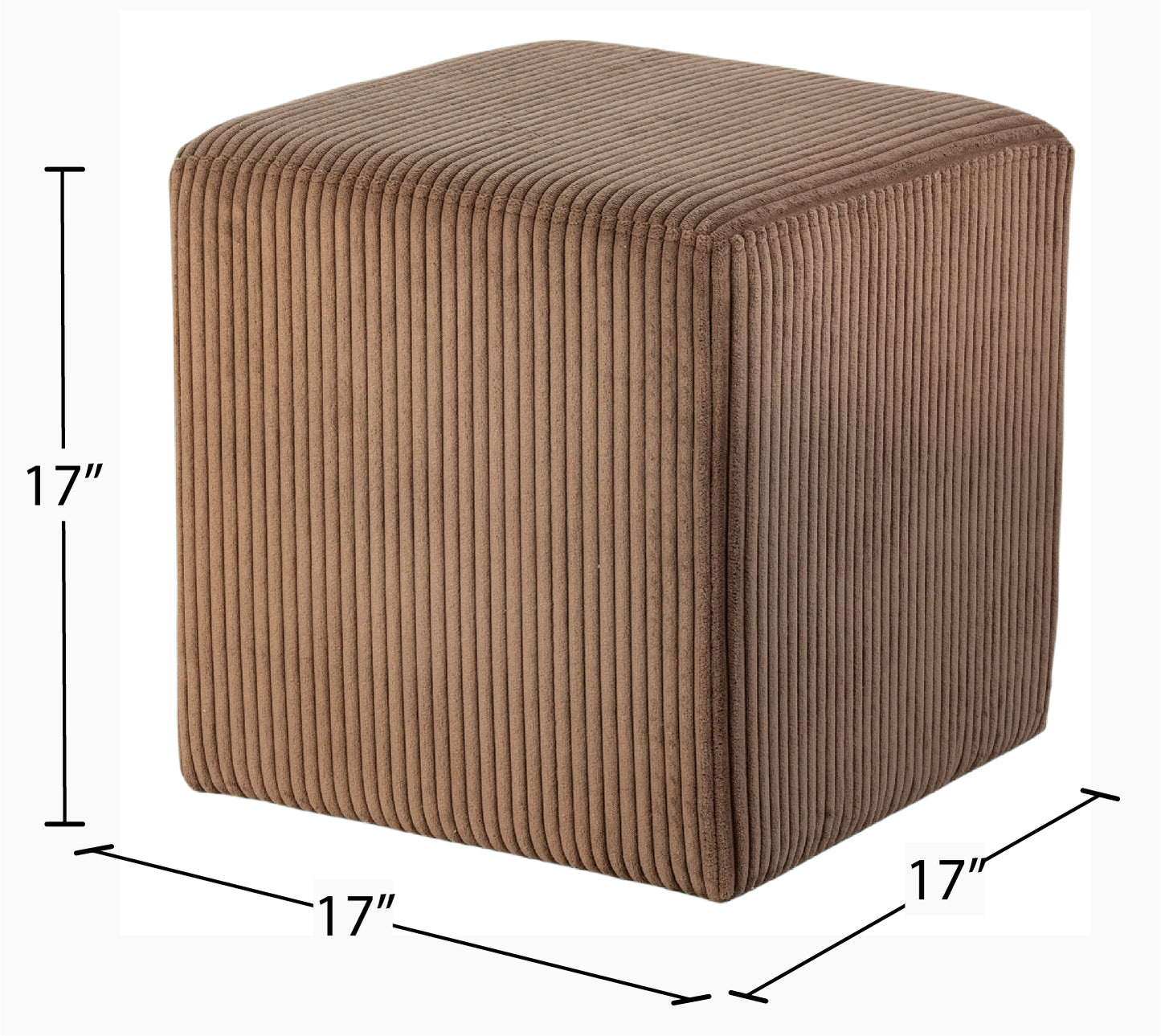 serafina brown microsuede fabric ottoman/stool brown