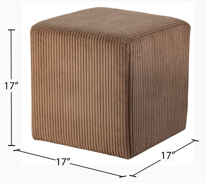 Serafina Brown Microsuede Fabric Ottoman/Stool Brown