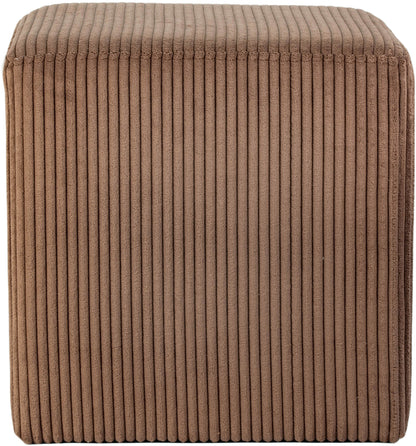 Serafina Brown Microsuede Fabric Ottoman/Stool Brown