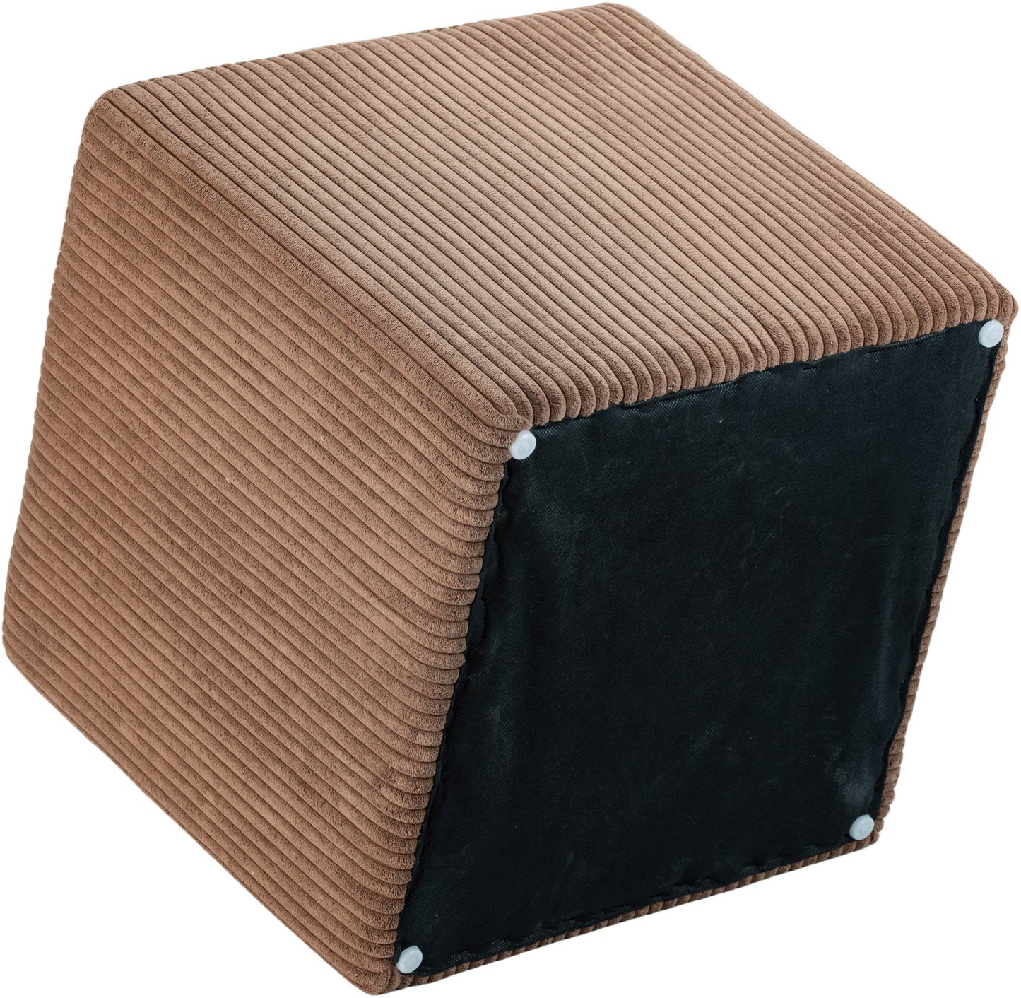 serafina brown microsuede fabric ottoman/stool brown