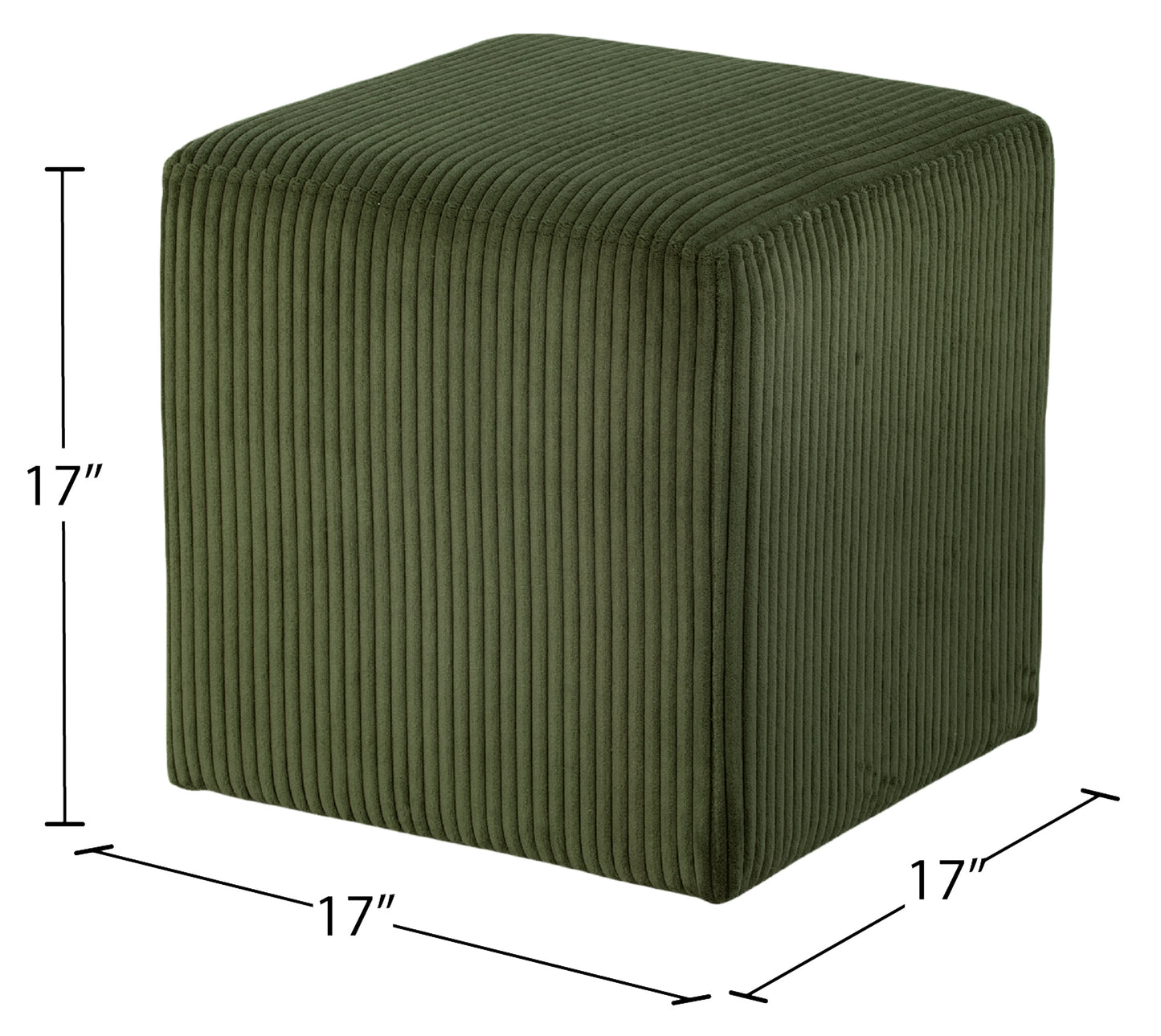 serafina green microsuede fabric ottoman/stool green