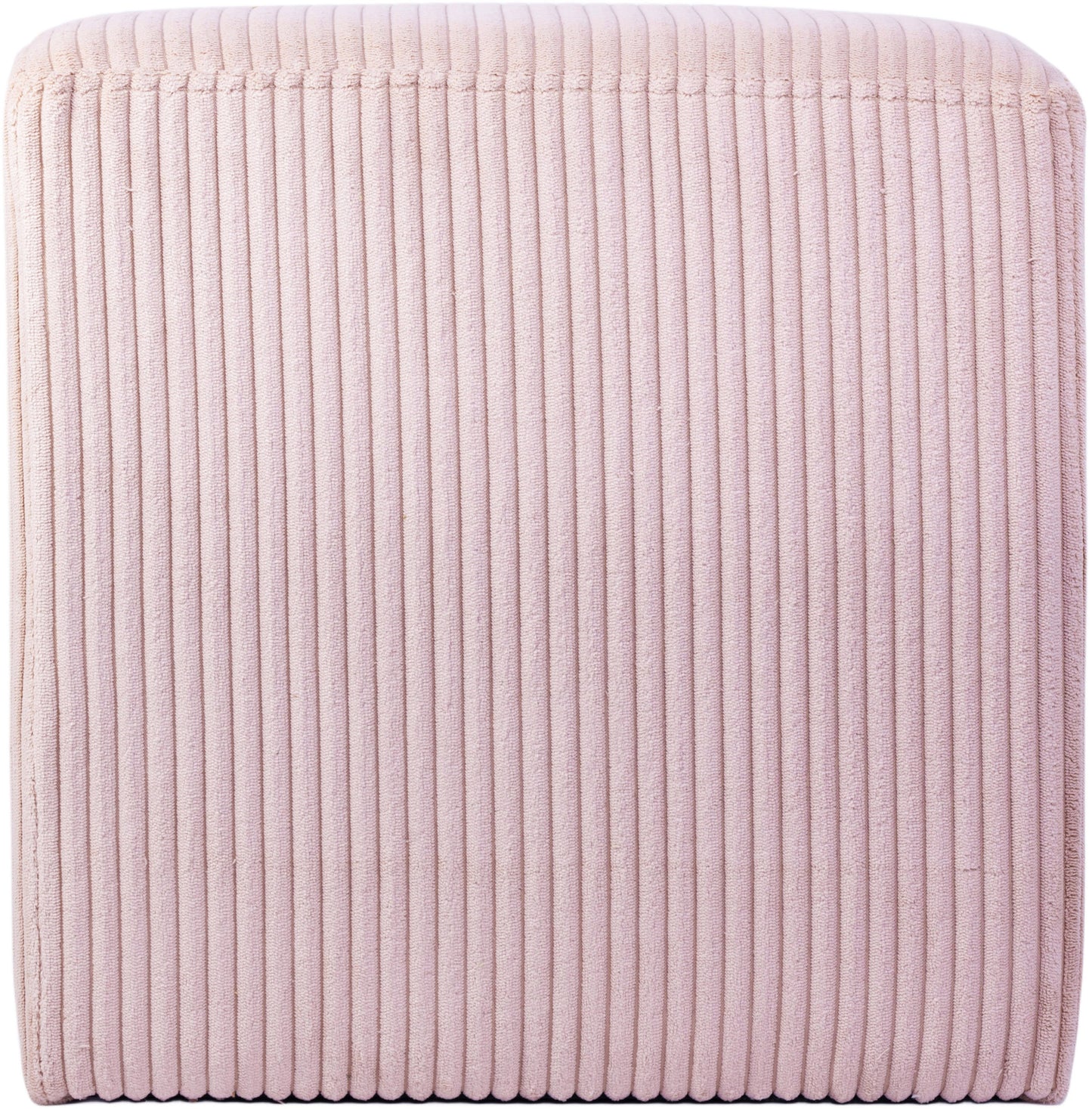 serafina pink microsuede fabric ottoman/stool pink