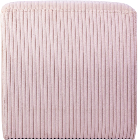 Serafina Pink Microsuede Fabric Ottoman/Stool Pink