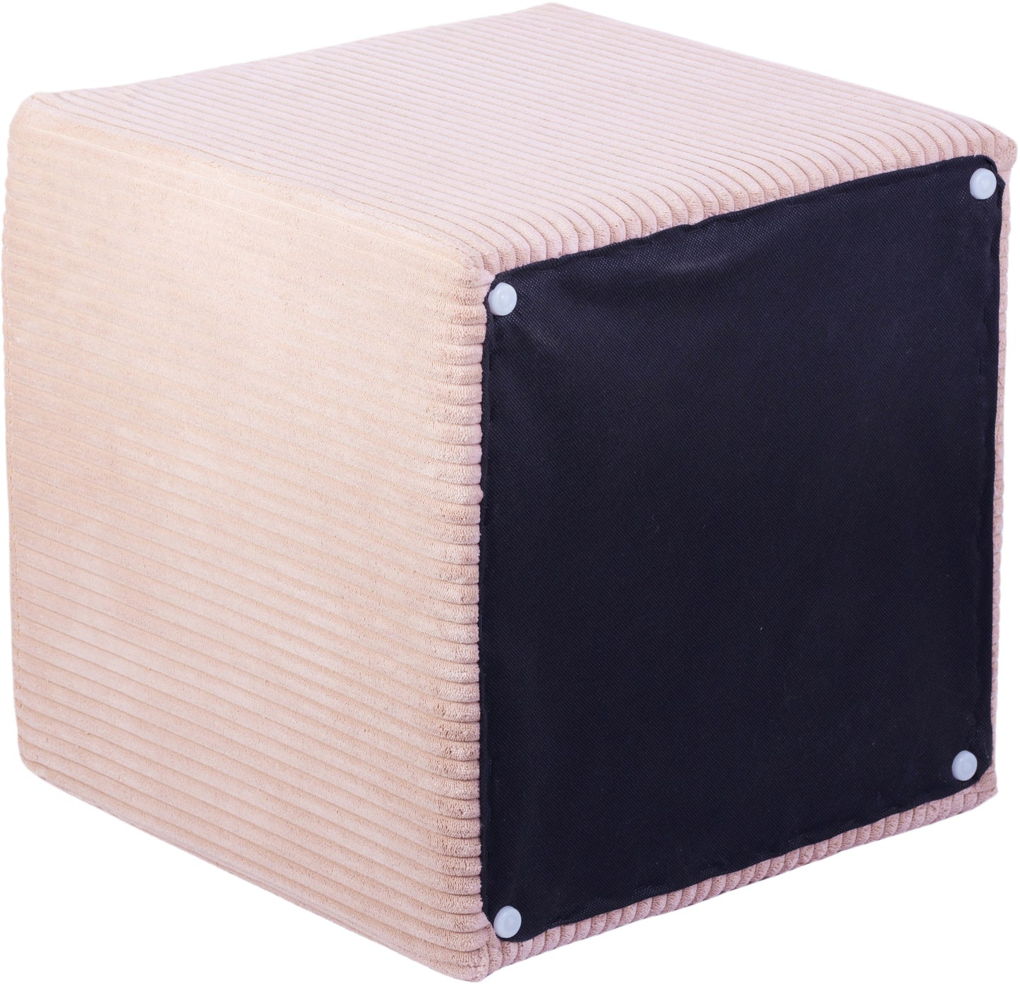 serafina pink microsuede fabric ottoman/stool pink