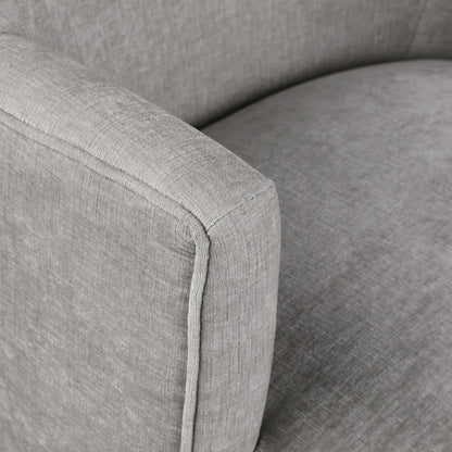 Belinda Light Grey Chenille Fabric Swivel Accent Chair Grey