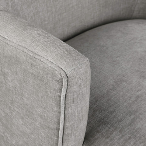 Belinda Light Grey Chenille Fabric Swivel Accent Chair Grey