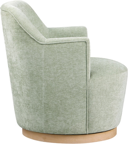 Belinda Mint Chenille Fabric Swivel Accent Chair Mint