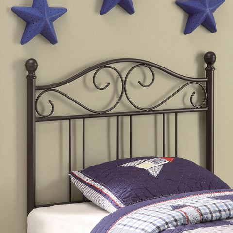 Caraway Metal Twin Open Frame Headboard Dark BronzeDark Bronze