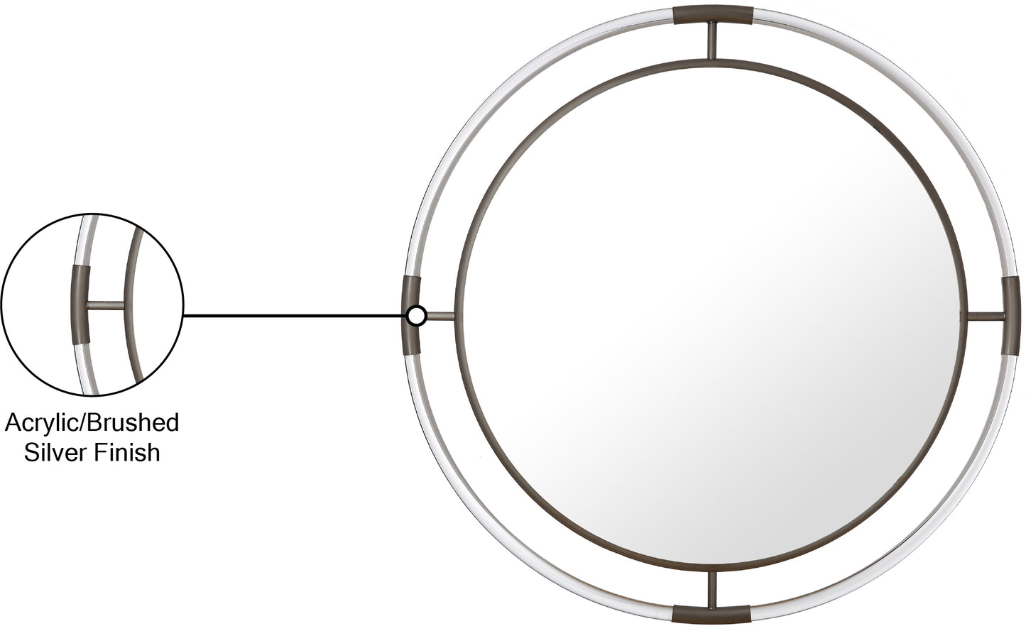 oxford chrome mirror m