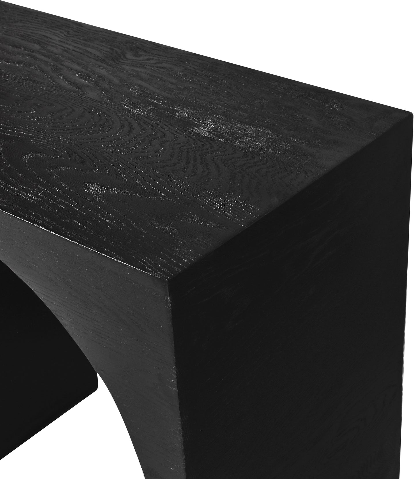 sphere black oak console table