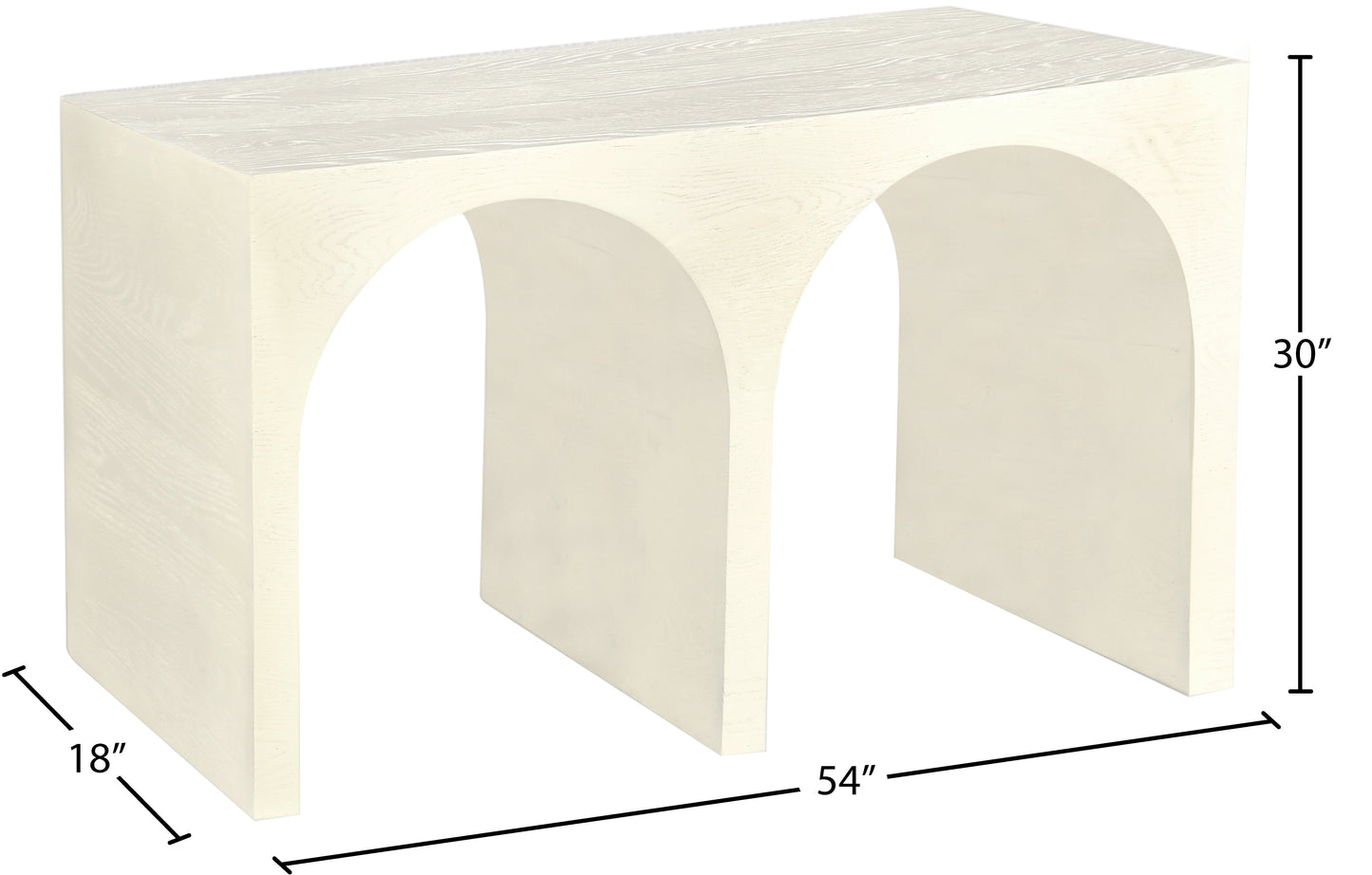 avalon cream oak console table t