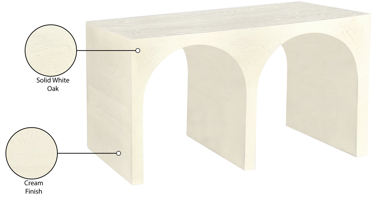 avalon cream oak console table t