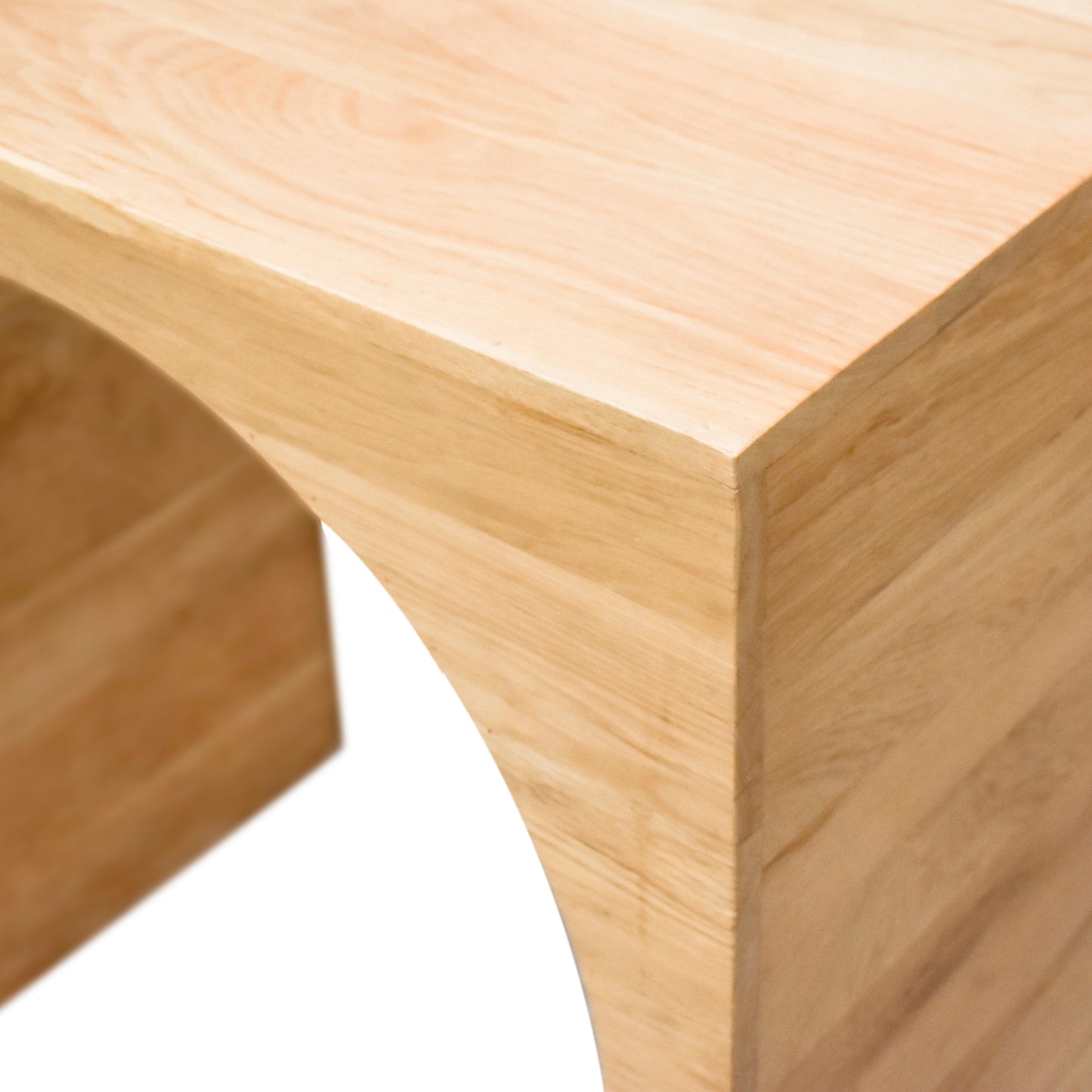 sphere white oak console table