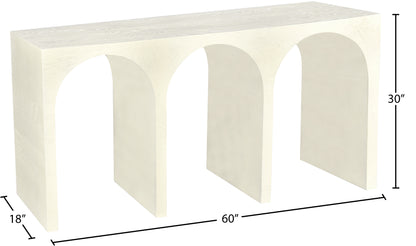 Avalon Cream Oak Console Table T