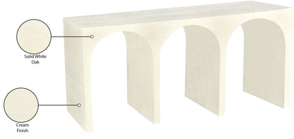 Avalon Cream Oak Console Table T