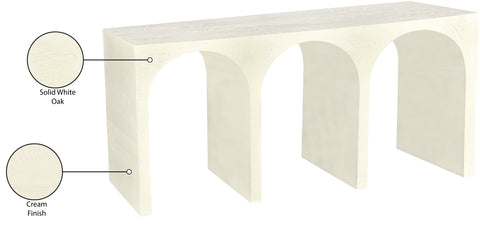 Avalon Cream Oak Console Table T