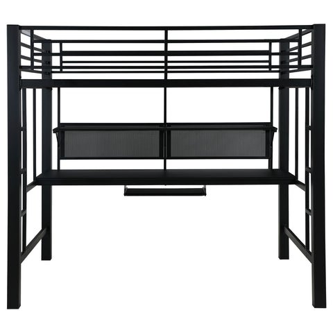 Darius Full Workstation Loft Bed BlackBlack