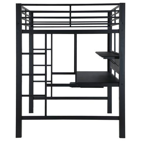 Darius Full Workstation Loft Bed BlackBlack