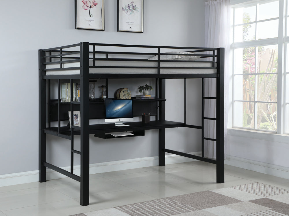 full workstation loft bed