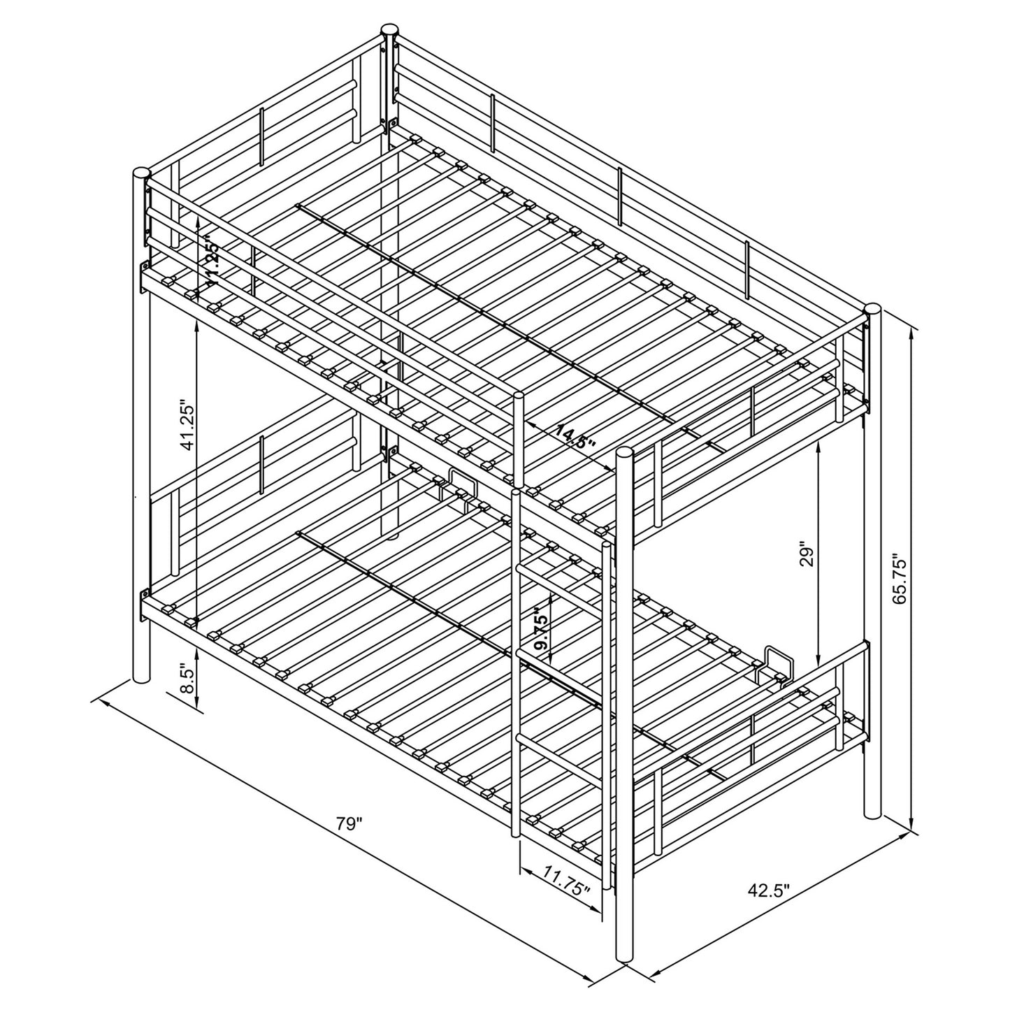 twin / twin bunk bed