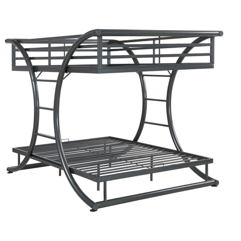 Mosby Metal Full Over Full Bunk Bed GunmetalGunmetal