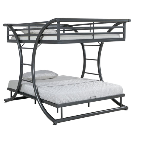 Mosby Metal Full Over Full Bunk Bed GunmetalGunmetal