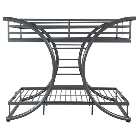 Mosby Metal Full Over Full Bunk Bed GunmetalGunmetal