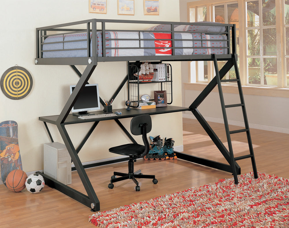 full workstation loft bed