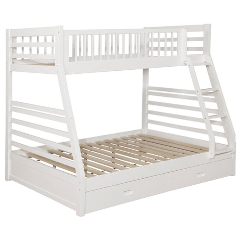 Nala 2-drawer Wood Twin Over Full Bunk Bed WhiteWhite