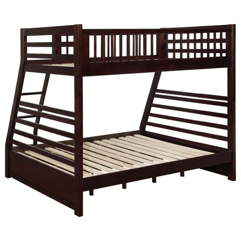 Nala 2-drawer Wood Twin Over Full Bunk Bed CappuccinoCappuccino