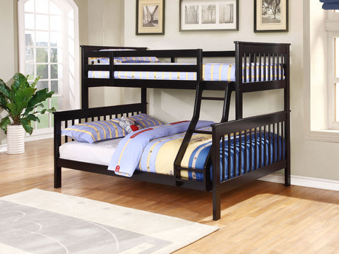 Tamarac Wood Twin Over Full Bunk Bed BlackBlack