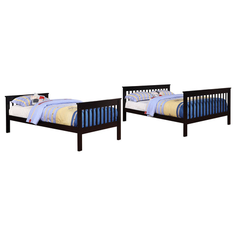Tamarac Wood Twin Over Full Bunk Bed BlackBlack