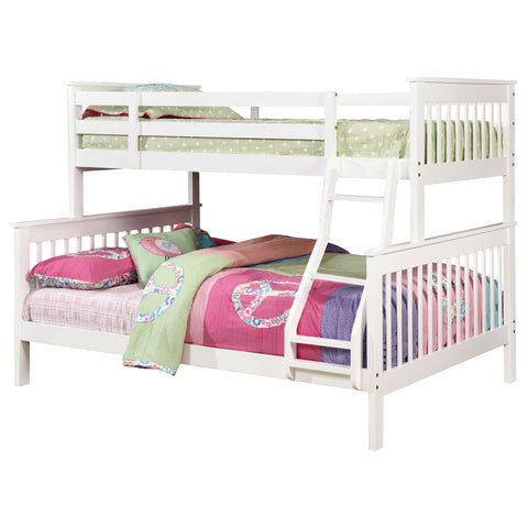 Tamarac Wood Twin Over Full Bunk Bed WhiteWhite